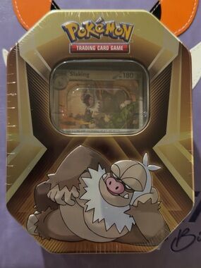 Pokémon Slaking Trading Card Game Tin - Brown & Gold
